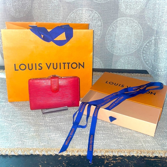 Louis Vuitton Handbags - Louis Vuitton❤️ Red Epi Kisslock wallet with the BOX , RIBBON, & SHOPPINg bag